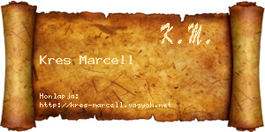 Kres Marcell névjegykártya